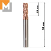 Фреза концевая  D6.0*15*D6*50*4T тв.сплав TiSiN S серия