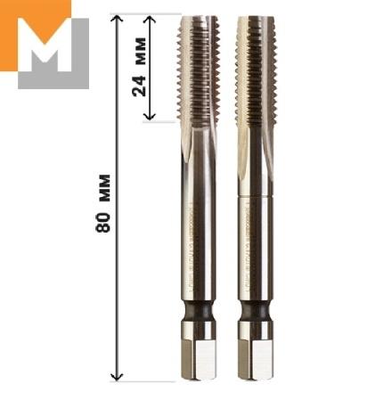 Метчик  М10 Р6М5 м/р  комплект из 2 шт  ГОСТ 3266-81
