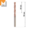 Сверло D3.2*22*3.2*50 твердосплавное TiSiN