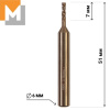 Фреза концевая Ф2*51*7  хв.6  ц/х Р6М5К5  z=4