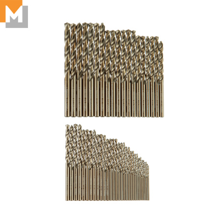 Набор сверл 1- 6 мм , из 51 шт , шаг 0.1мм в мет. кейсе Р6М5К5