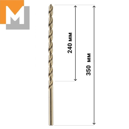 Сверло Ф13,0*350*240  ц/х       Р6М5К5