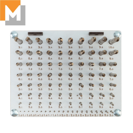 Набор сверл 1,0-10,0 мм Р6М5К5 на подставке, из 91 шт